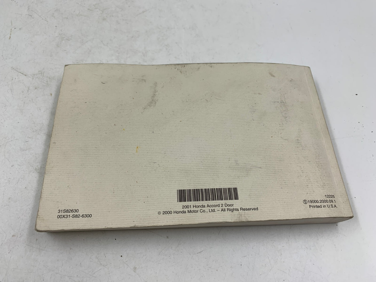 2001 Honda Accord Owners Manual OEM C02B27004