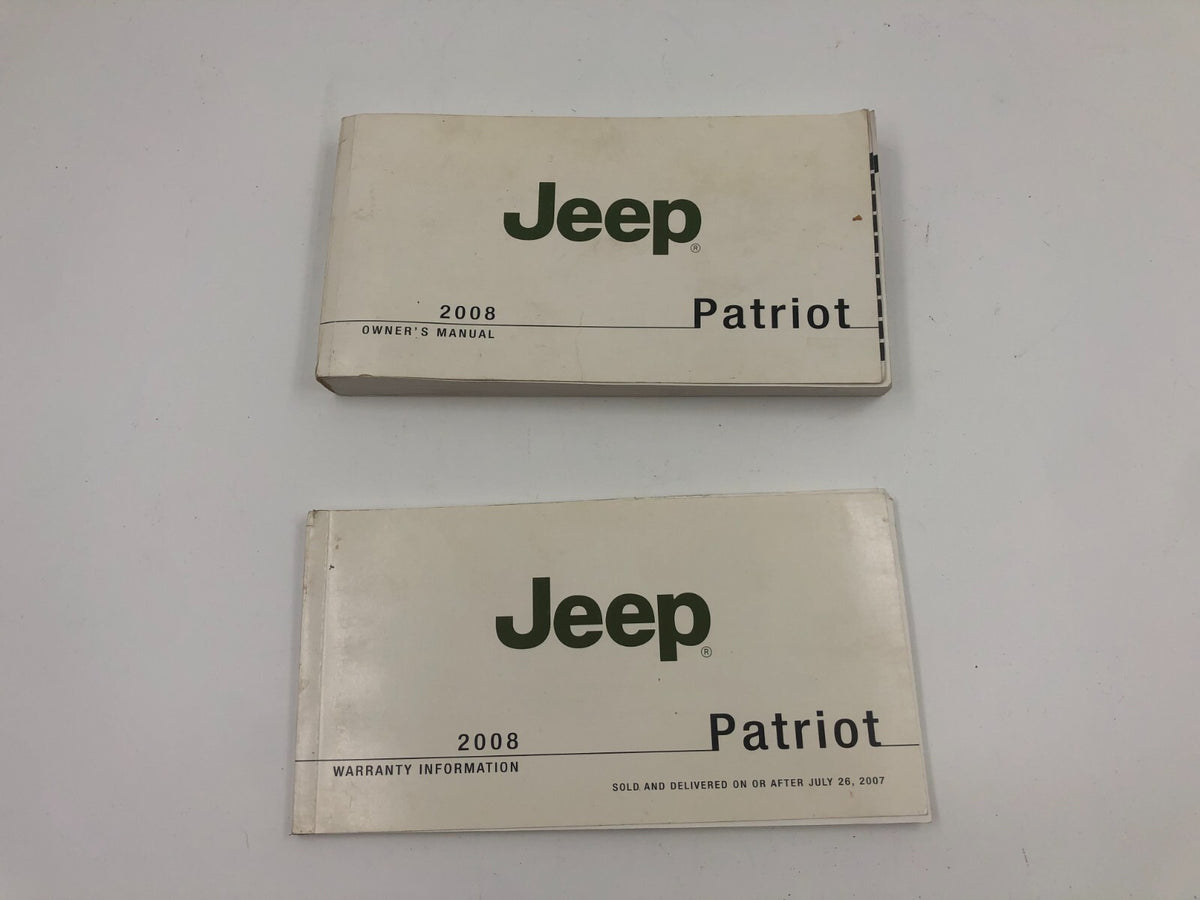 2008 Jeep Patriot Owners Manual Set OEM R01B11007