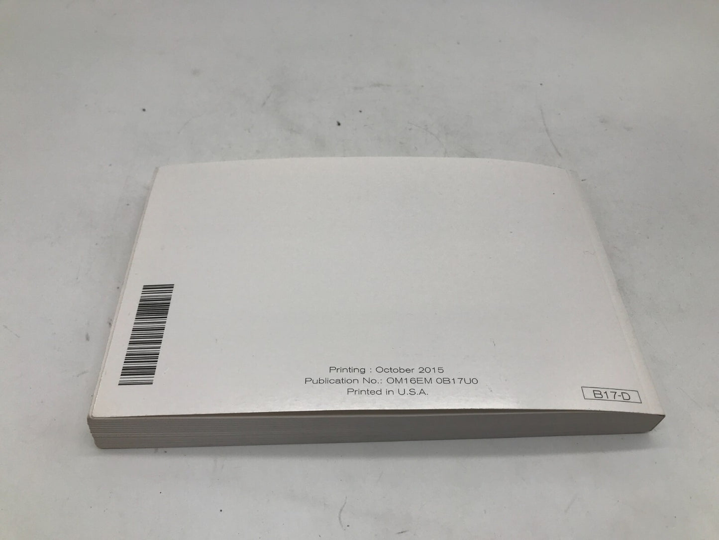 2016 Nissan Sentra Owners Manual OEM E01B57009
