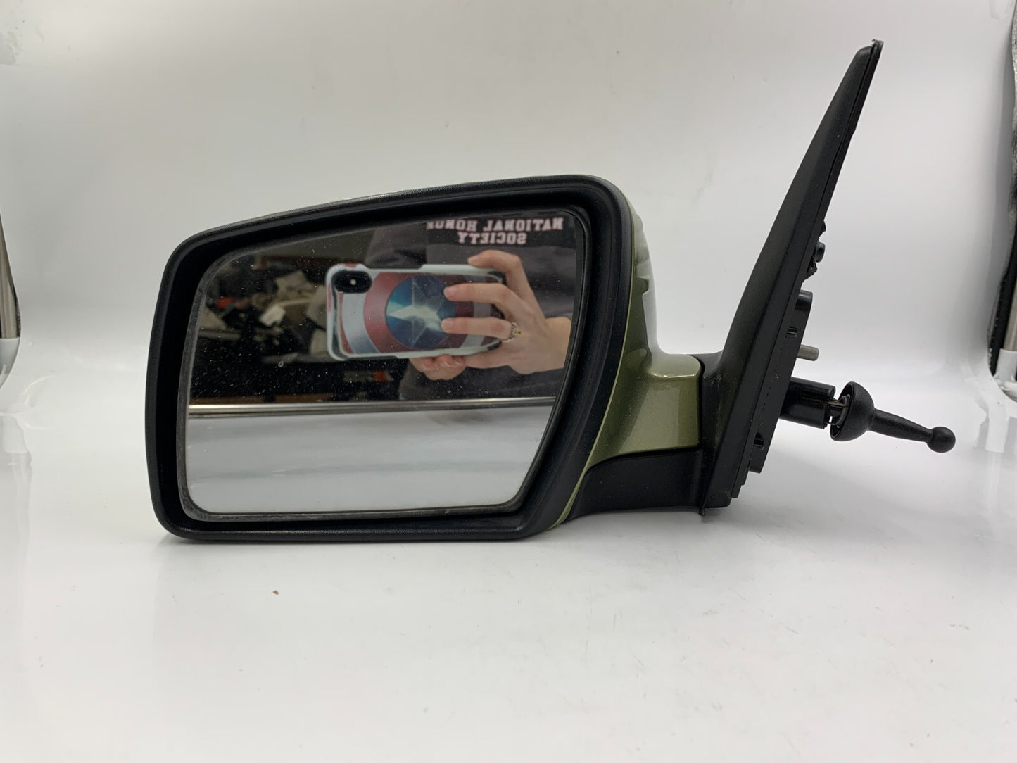 2010-2013 Kia Soul Driver Side View Manual Door Mirror Green OEM C02B07003