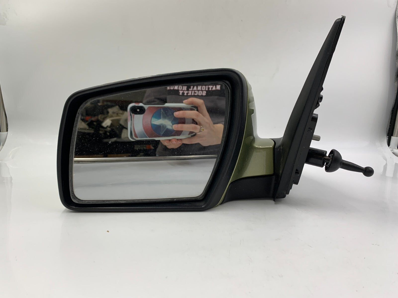 2010-2013 Kia Soul Driver Side View Manual Door Mirror Green OEM C02B07003