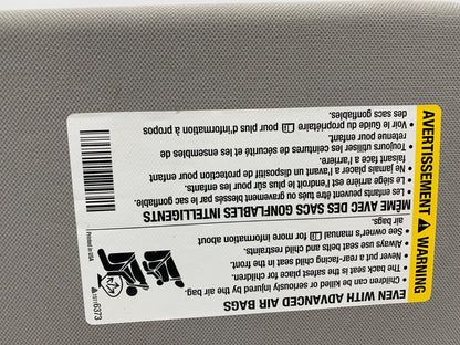 2006-2016 Chevrolet Impala Passenger Sun Visor Gray OEM B04B51007