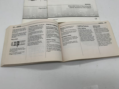 2012 Chevrolet Equinox Owners Manual Set OEM B03B32003