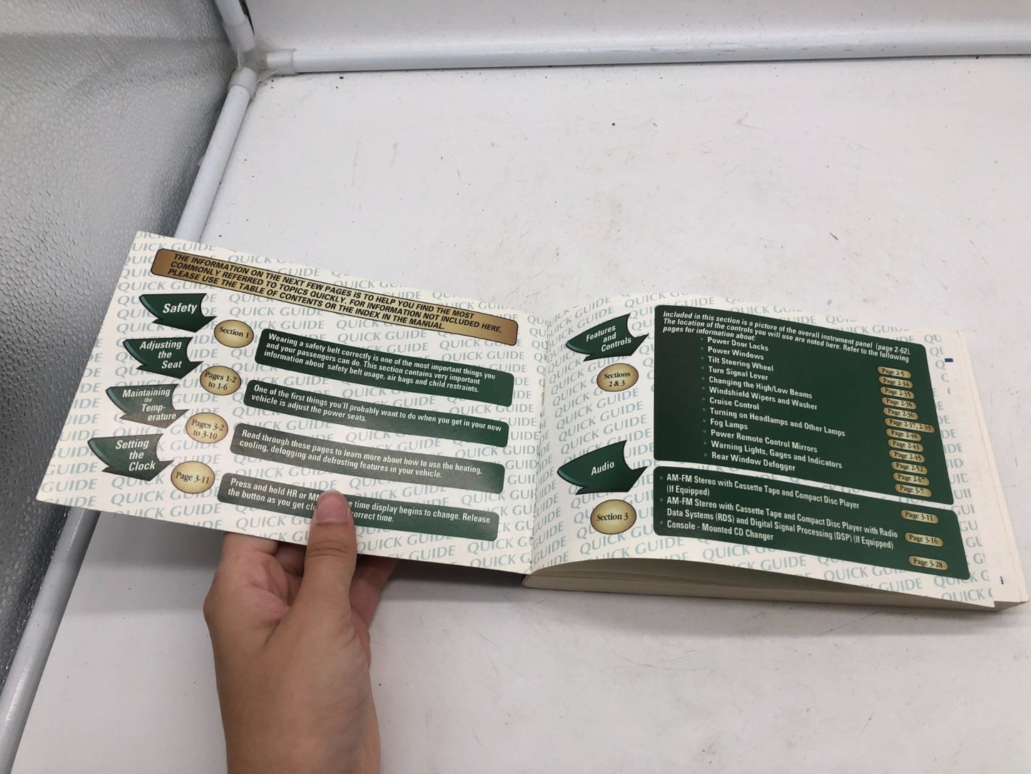 1999 Cadillac Seville Owners Manual OEM A01B08057