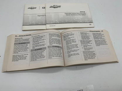 2012 Chevrolet Equinox Owners Manual Set OEM B03B32003