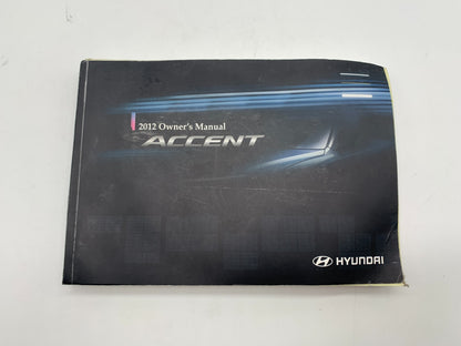 2012 Hyundai Accent Owners Manual Set with Case OEM B02B11020