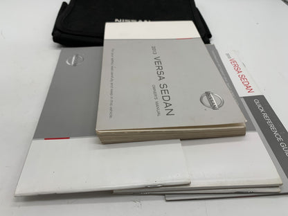 2013 Nissan Versa Sedan Owners Manual Set with Case OEM