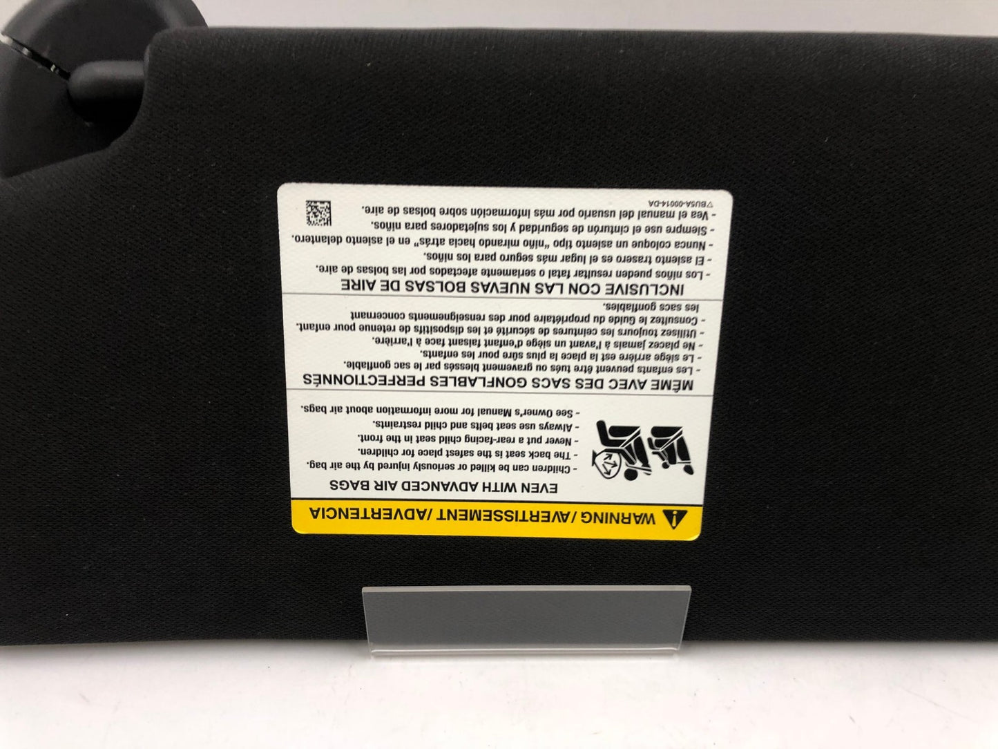2011-2015 Ford Explorer Passenger Sun Visor Illuminated Black OEM D03B26043