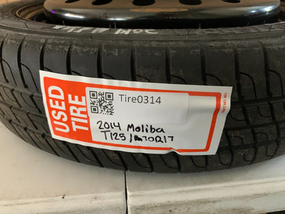 2010-2016 Buick Lacrosse 17" Spare Tire Compact Donut T125/70R17 OEM1