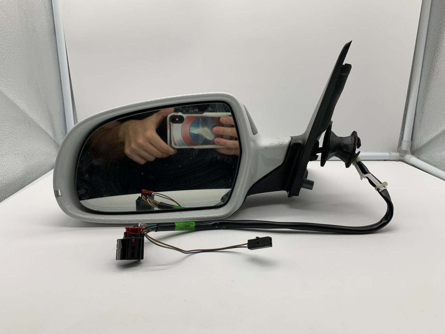 2010-2016 Audi A4 Driver Side View Power Door Mirror White OEM B04B49010