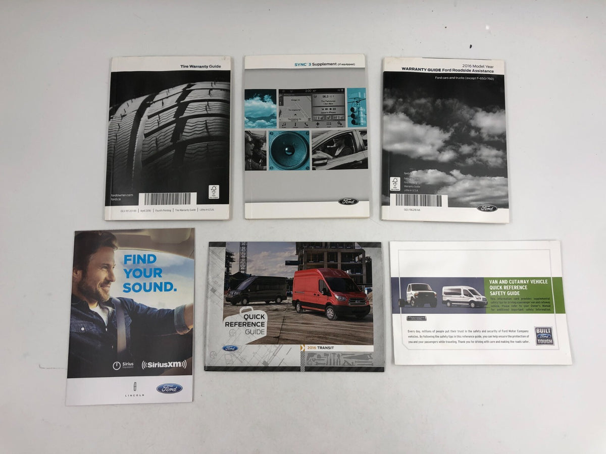 2016 Ford Transit Owners Manual Set with Case OEM B03B48026