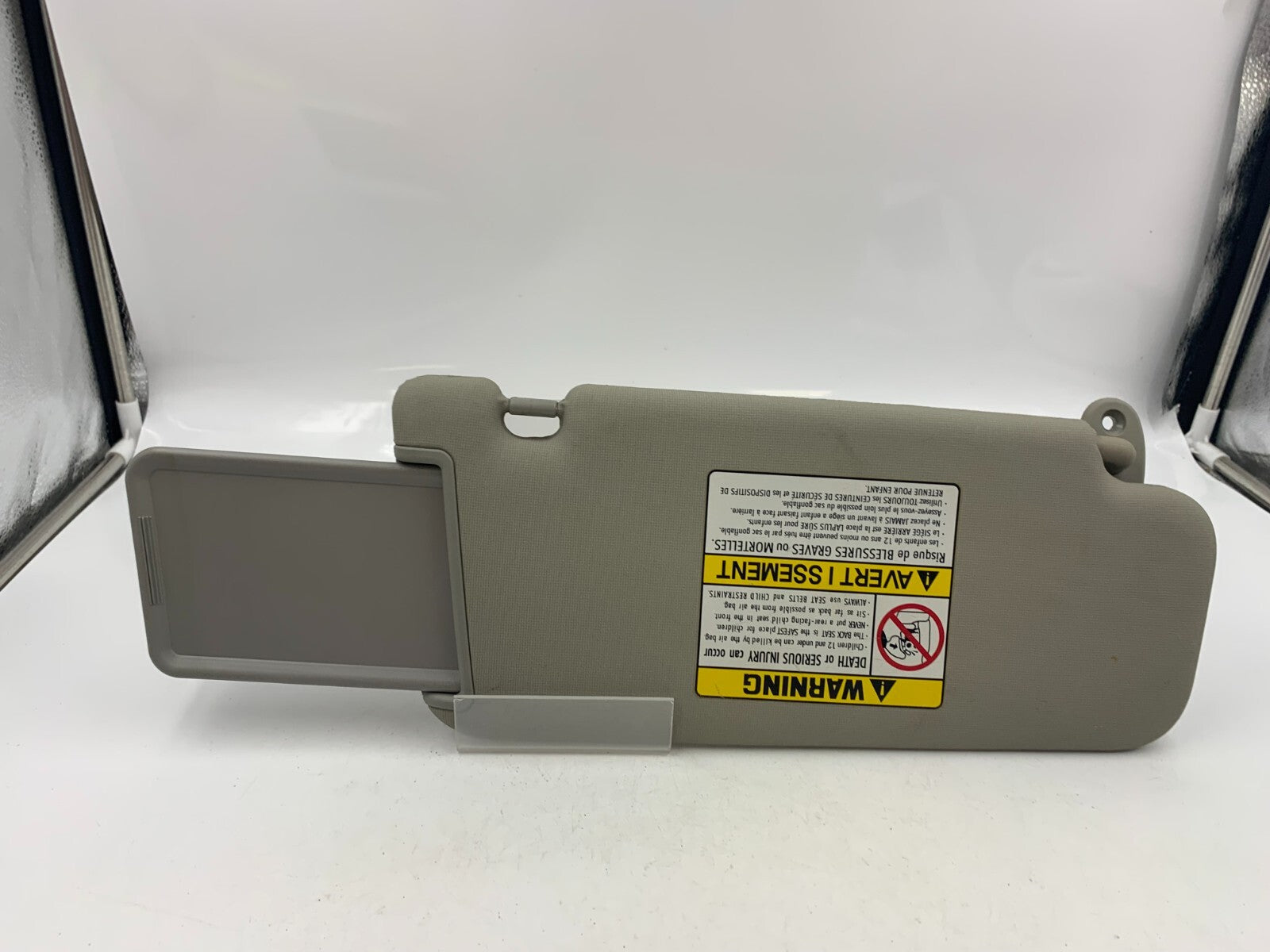 2010-2013 Kia Forte Driver Sun Visor Sunvisor Gray OEM D01B45010