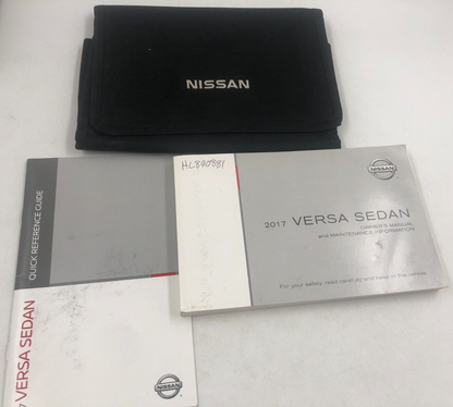2017 Nissan Versa Sedan Owners Manual Set with Case OEM E01B67008