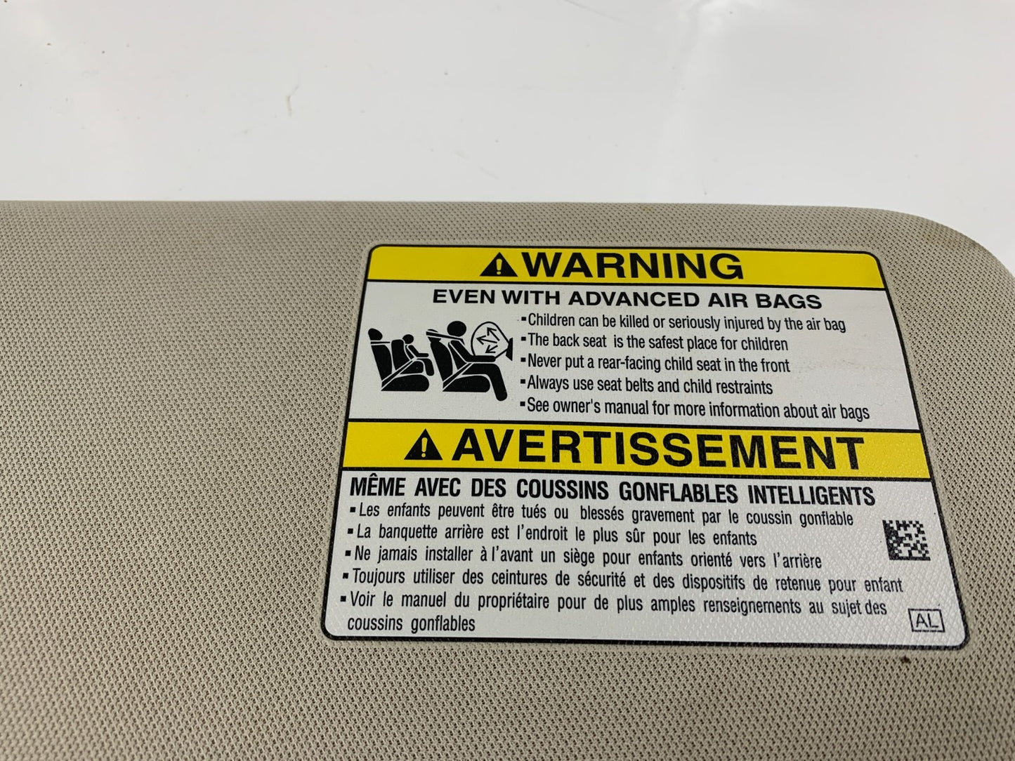 2015-2022 Subaru Legacy Passenger Sun Visor Beige Illuminated OEM D03B23052