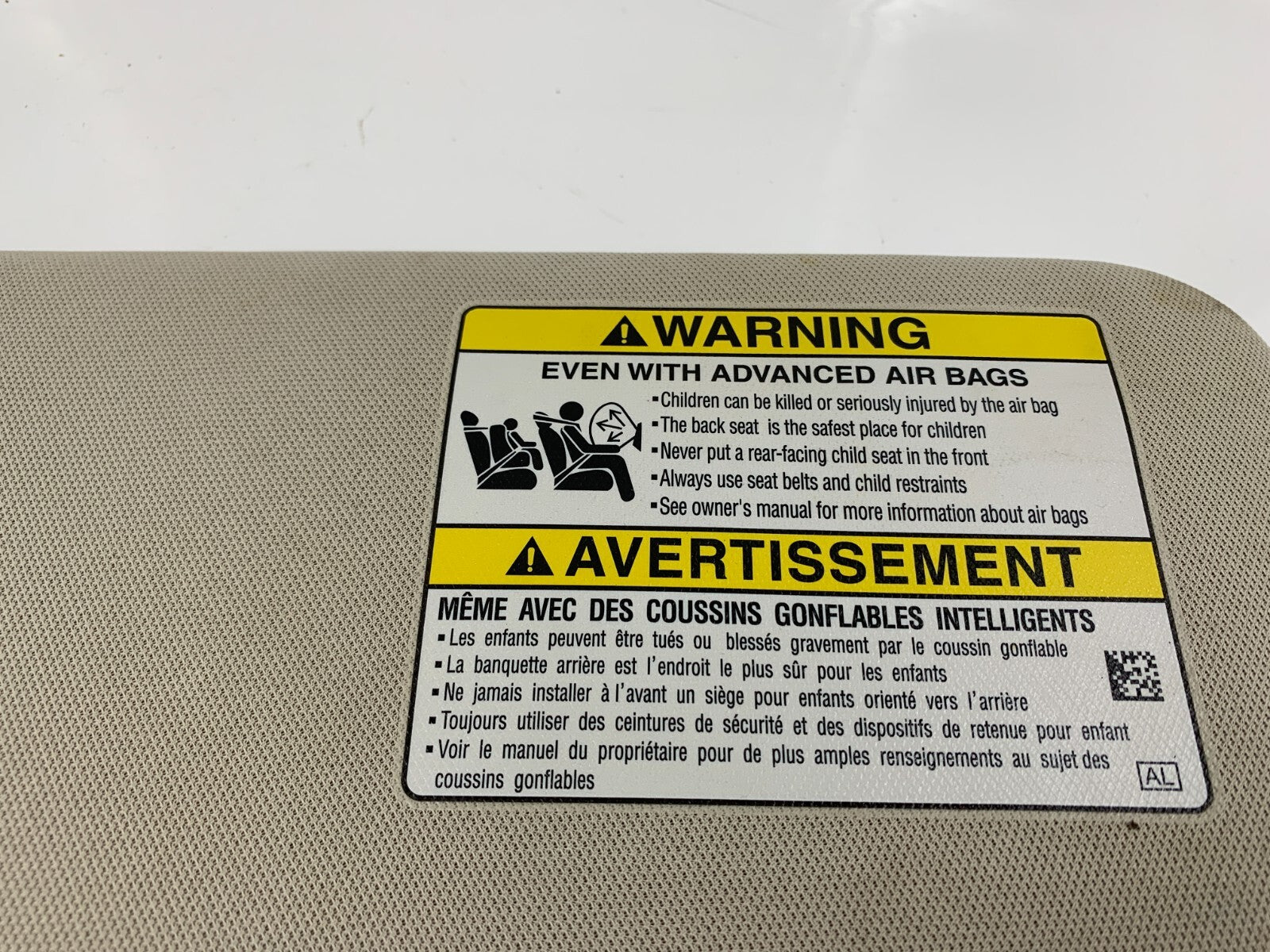 2015-2022 Subaru Legacy Passenger Sun Visor Beige Illuminated OEM D03B23052