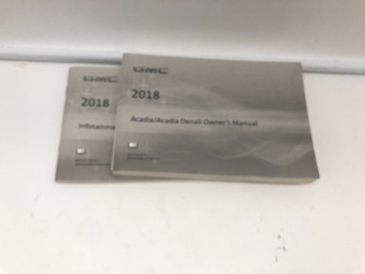 2018 GMC Acadia Owners Manual Set OEM B03B11060