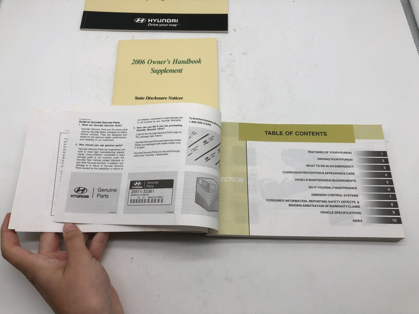 2006 Hyundai Sonata Owners Manual Set OEM A01B38009