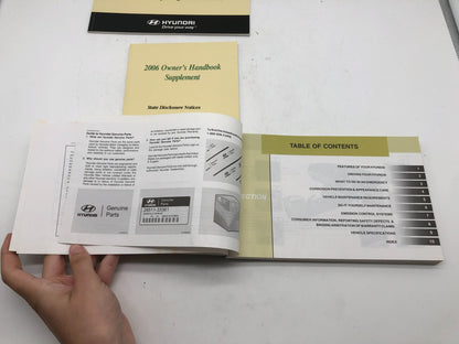 2006 Hyundai Sonata Owners Manual Set OEM A01B38009