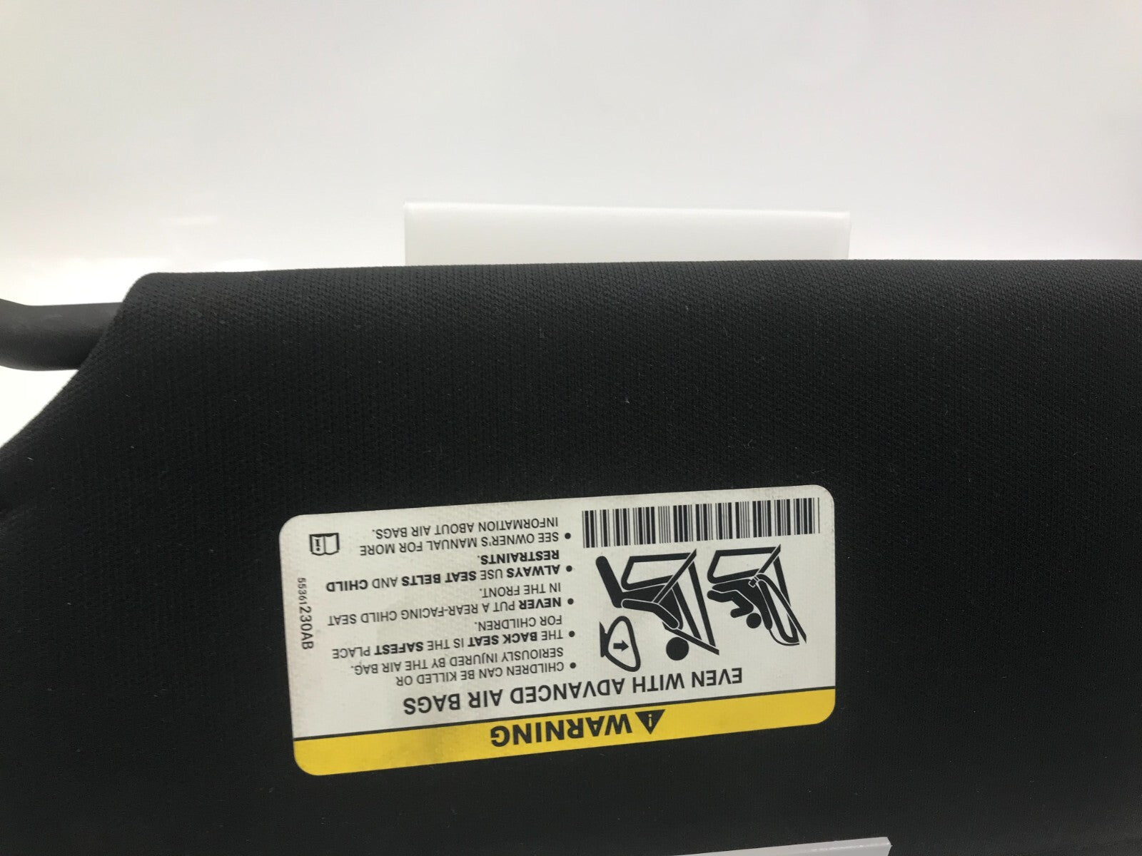 2011-2014 Chrysler 200 Passenger Sun Visor Sunvisor Black Illuminated A03B31037