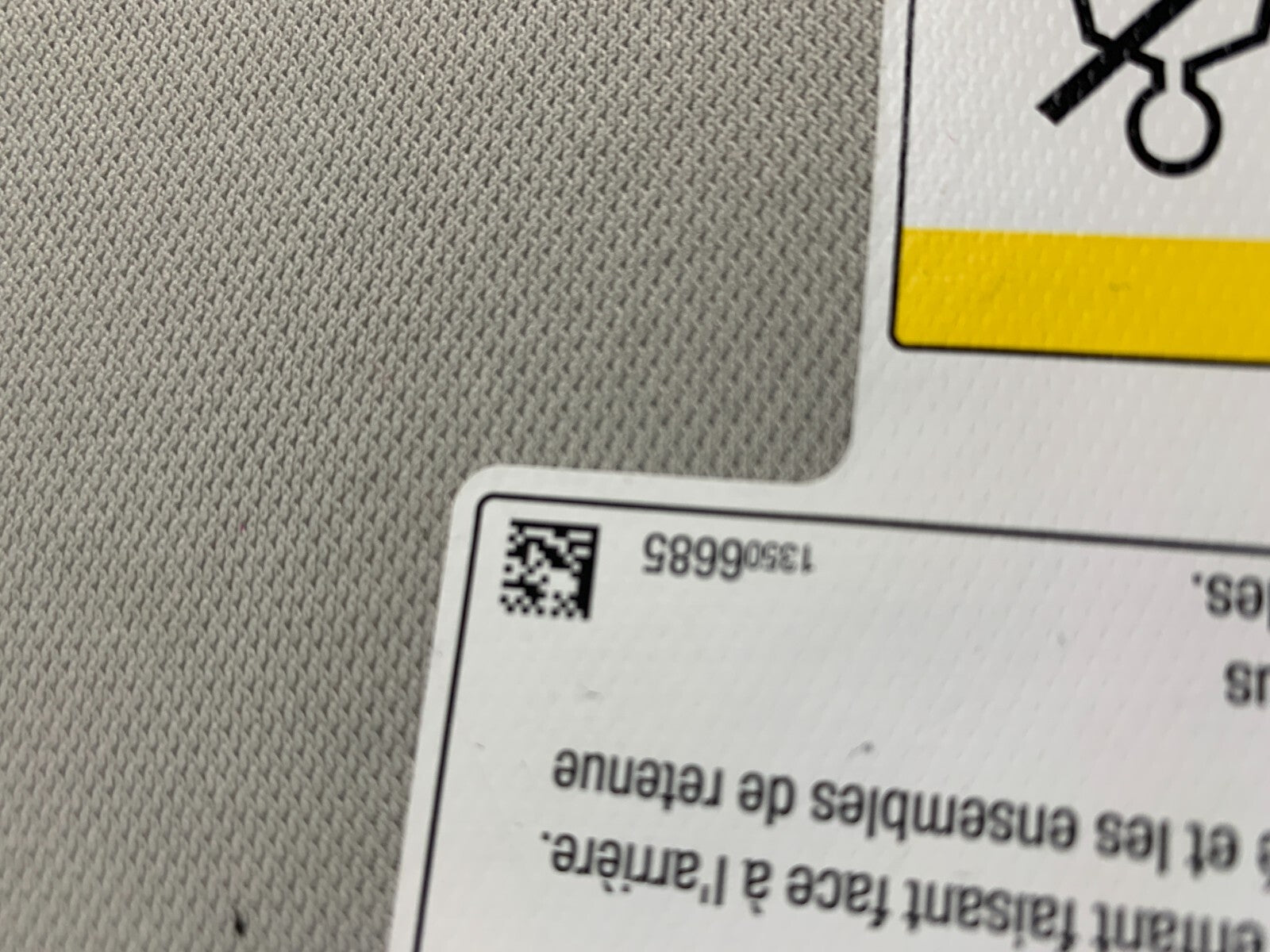 2021-2022 Chevrolet Trailblazer Passenger Sun Visor Gray OEM A03B13037