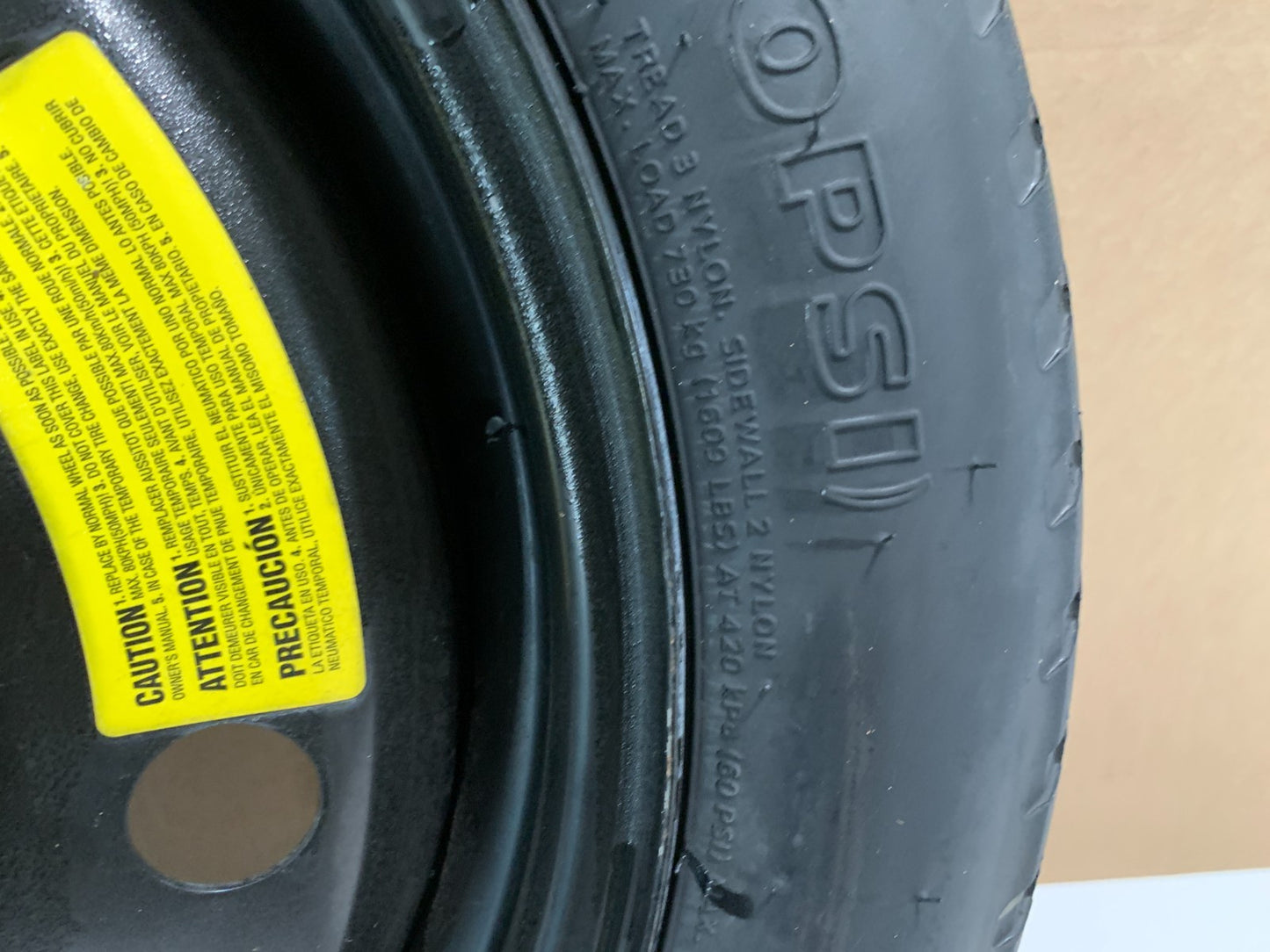 2015-2020 Hyundai Sonata 16" Spare Tire Wheel Compact Donut T125/80D16 OEM1