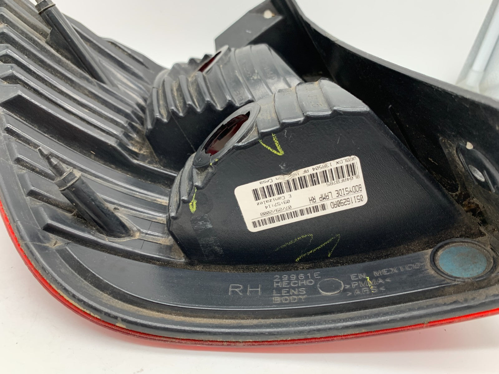 2009 Dodge Journey Passenger Side Tail Light Taillight OEM