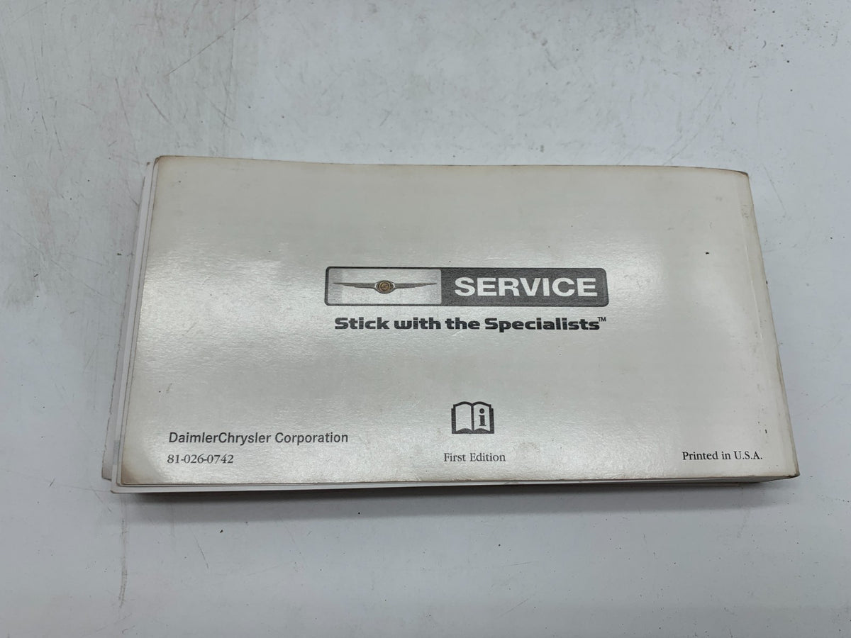 2007 Chrysler Pacifica Owners Manual with Case OEM D01B03009