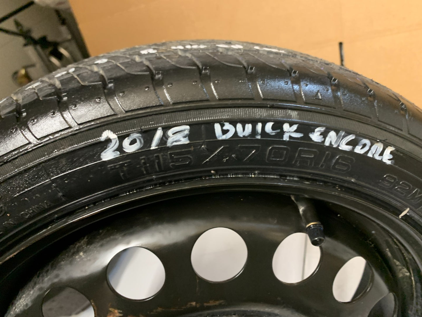 2013-2022 Buick Encore 16" Spare Tire Wheel Compact Donut T115/70R16
