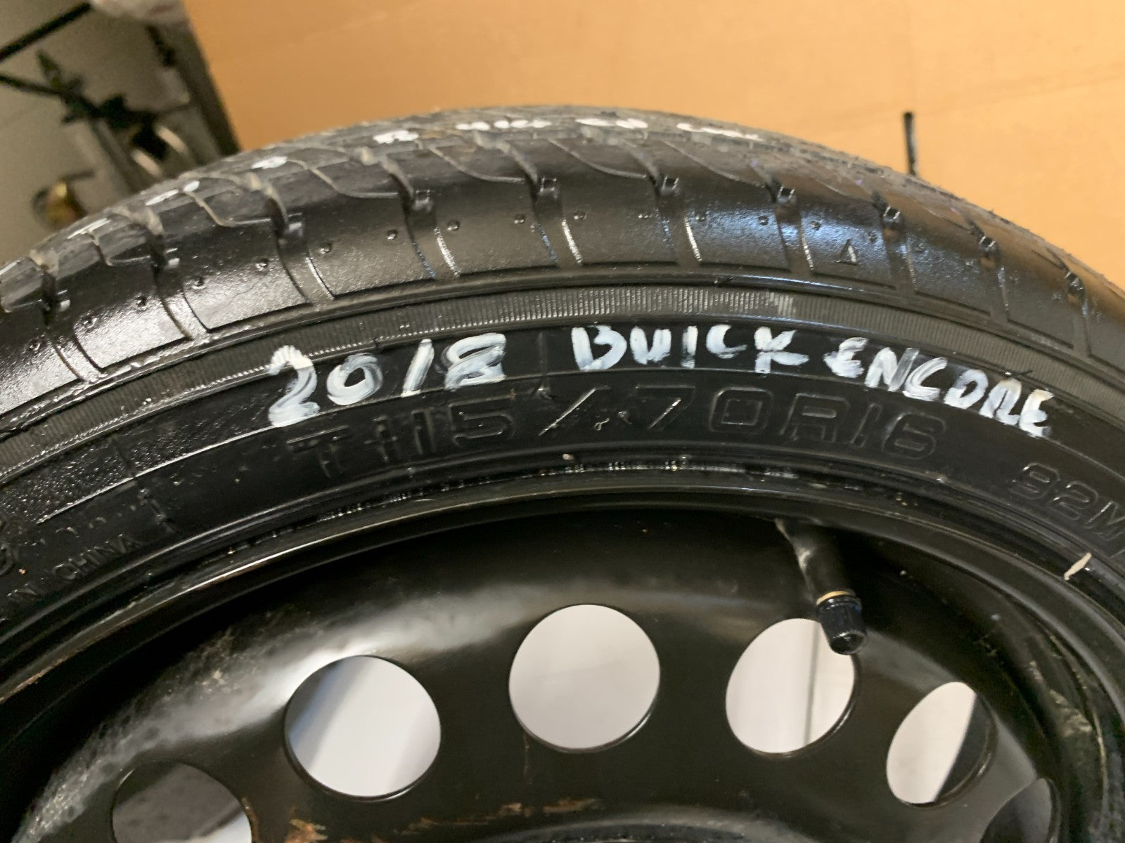 2013-2022 Buick Encore 16" Spare Tire Wheel Compact Donut T115/70R16