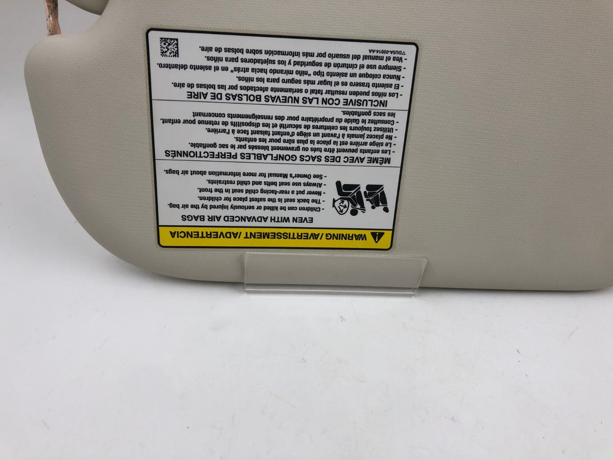 2013-2019 Ford Escape Passenger Sun Visor Ivory Illumination OEM D02B23026