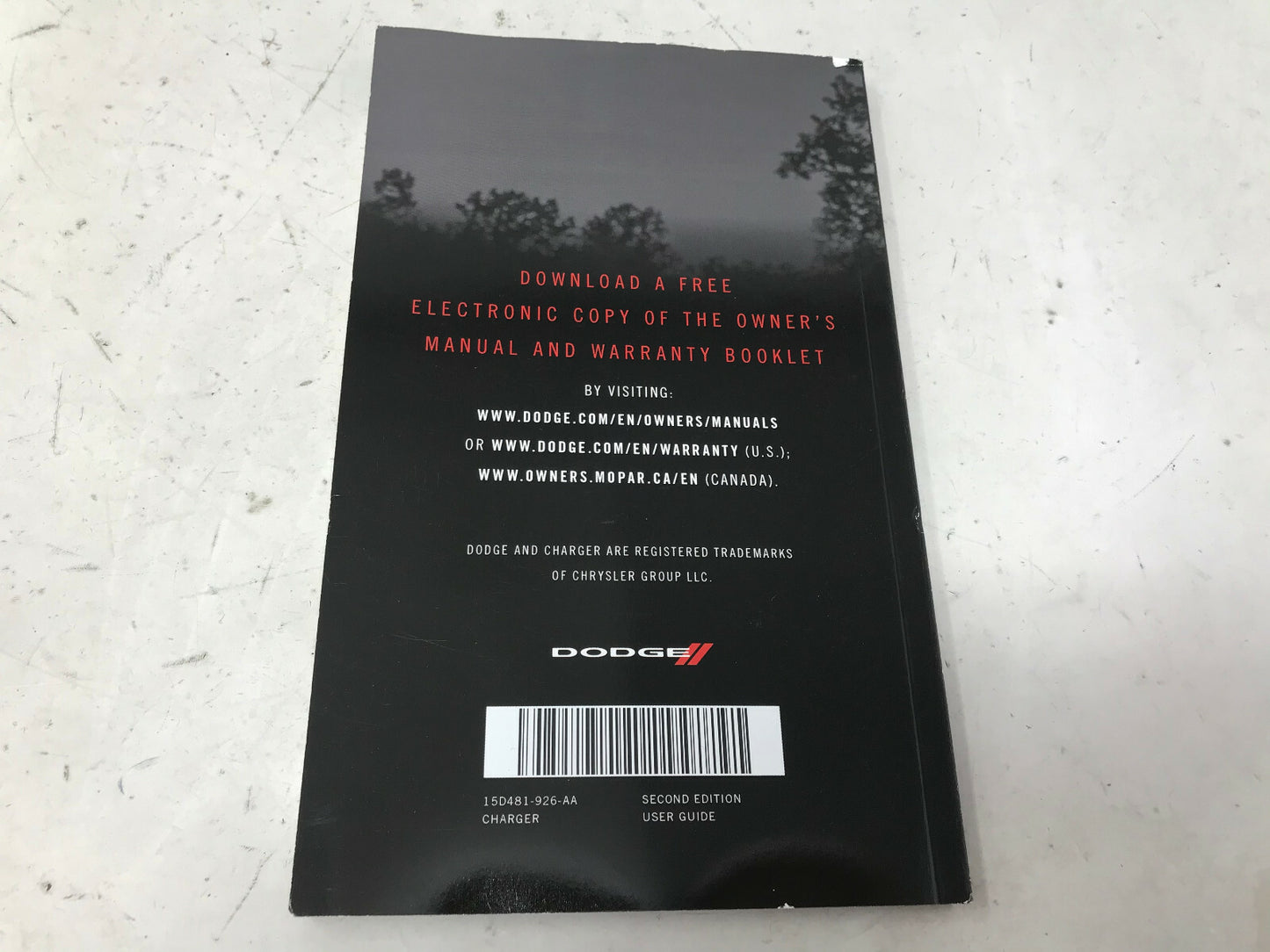 2015 Dodge Charger Owners Manual Set with Case OEM D03B26084