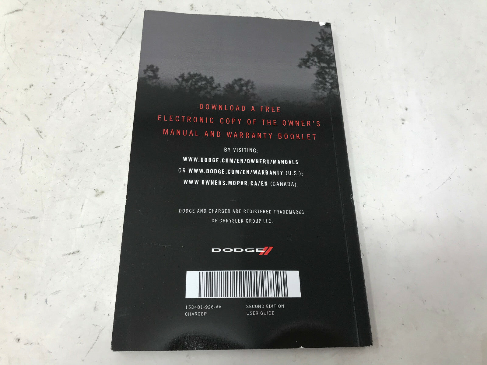 2015 Dodge Charger Owners Manual Set with Case OEM D03B26084