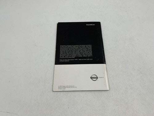 2004 Nissan Maxima Owners Manual Set with Case OEM R01B09006