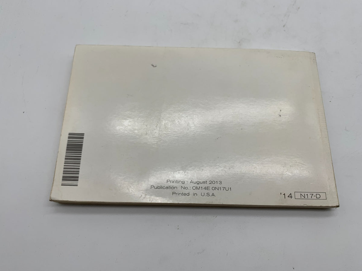 2014 Nissan Versa Sedan Owners Manual Set with Case OEM R01B04009