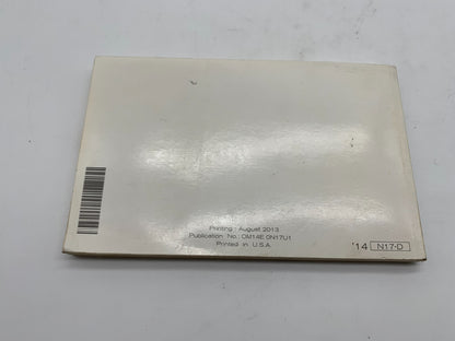 2014 Nissan Versa Sedan Owners Manual Set with Case OEM R01B04009