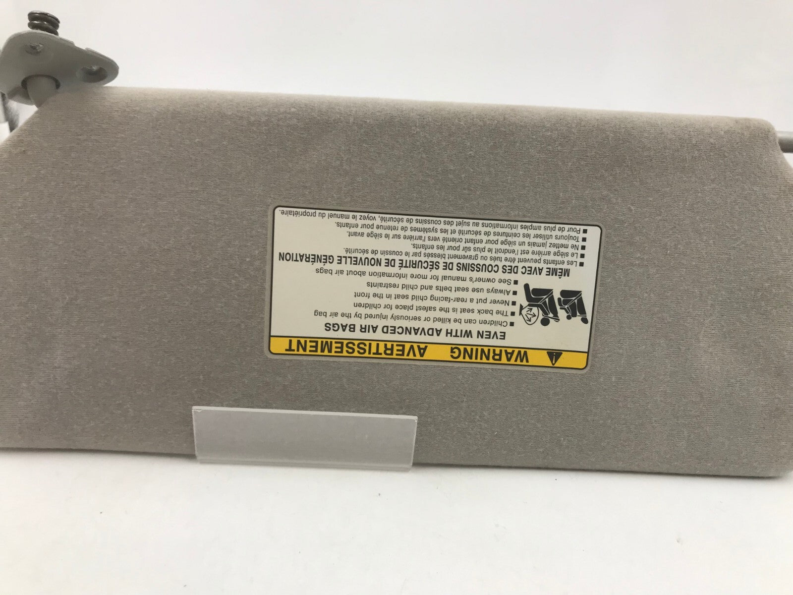 2002-2006 Toyota Camry Passenger Sun Visor Gray OEM D01B63004