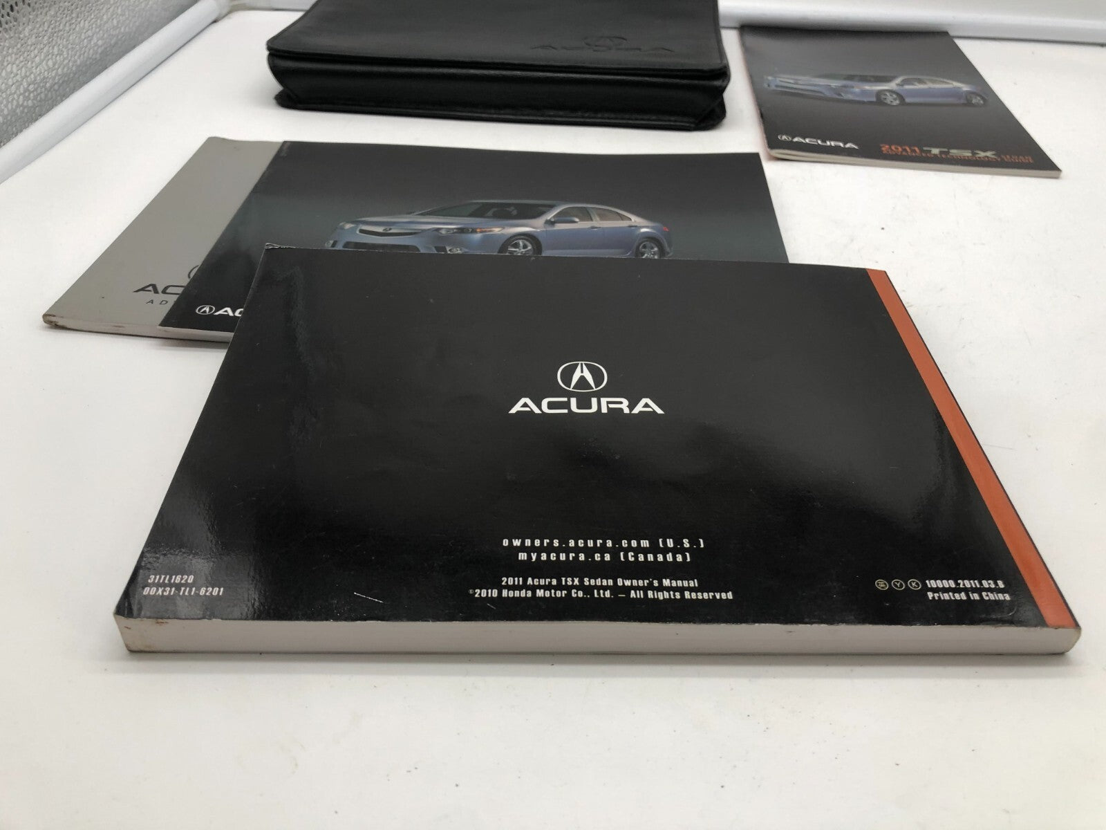 2011 Acura TSX Owners Manual Set with Case OEM A01B10003