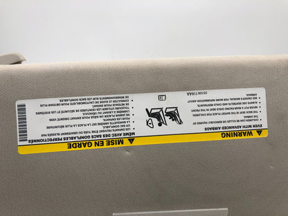 2014-2018 Jeep Grand Cherokee Passenger Sun Visor Gray Illuminated OEM A01B40001