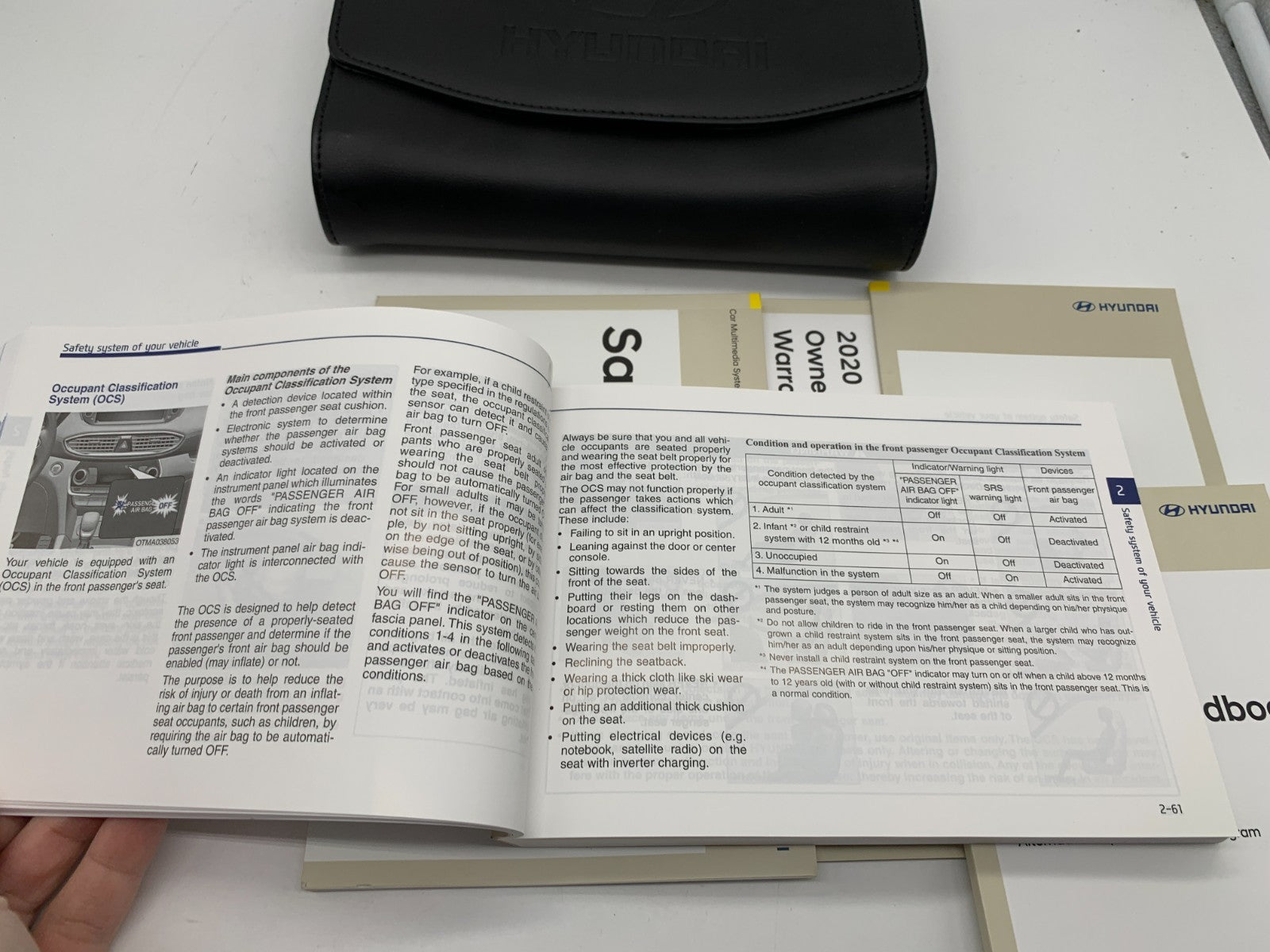 2020 Hyundai Santa FE Sport Owners Manual Set with Case OEM C02B13062