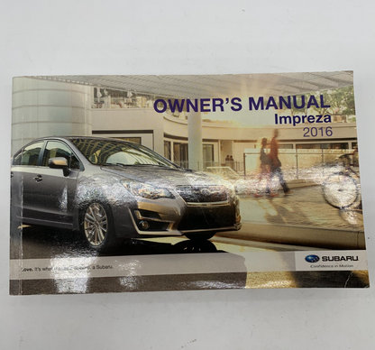2016 Subaru Impreza Owners Manual OEM A04B28002