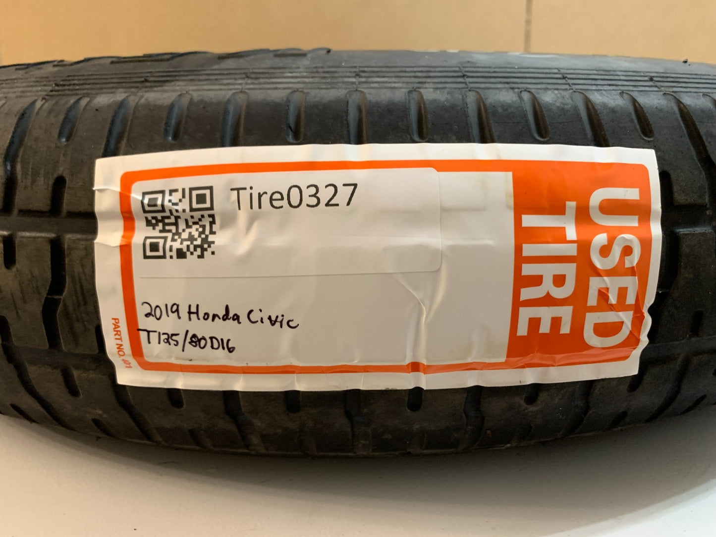 2016-2021 Honda Civic 16" Spare Tire Compact Donut OEM T125/80D16