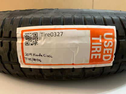 2016-2021 Honda Civic 16" Spare Tire Compact Donut OEM T125/80D16