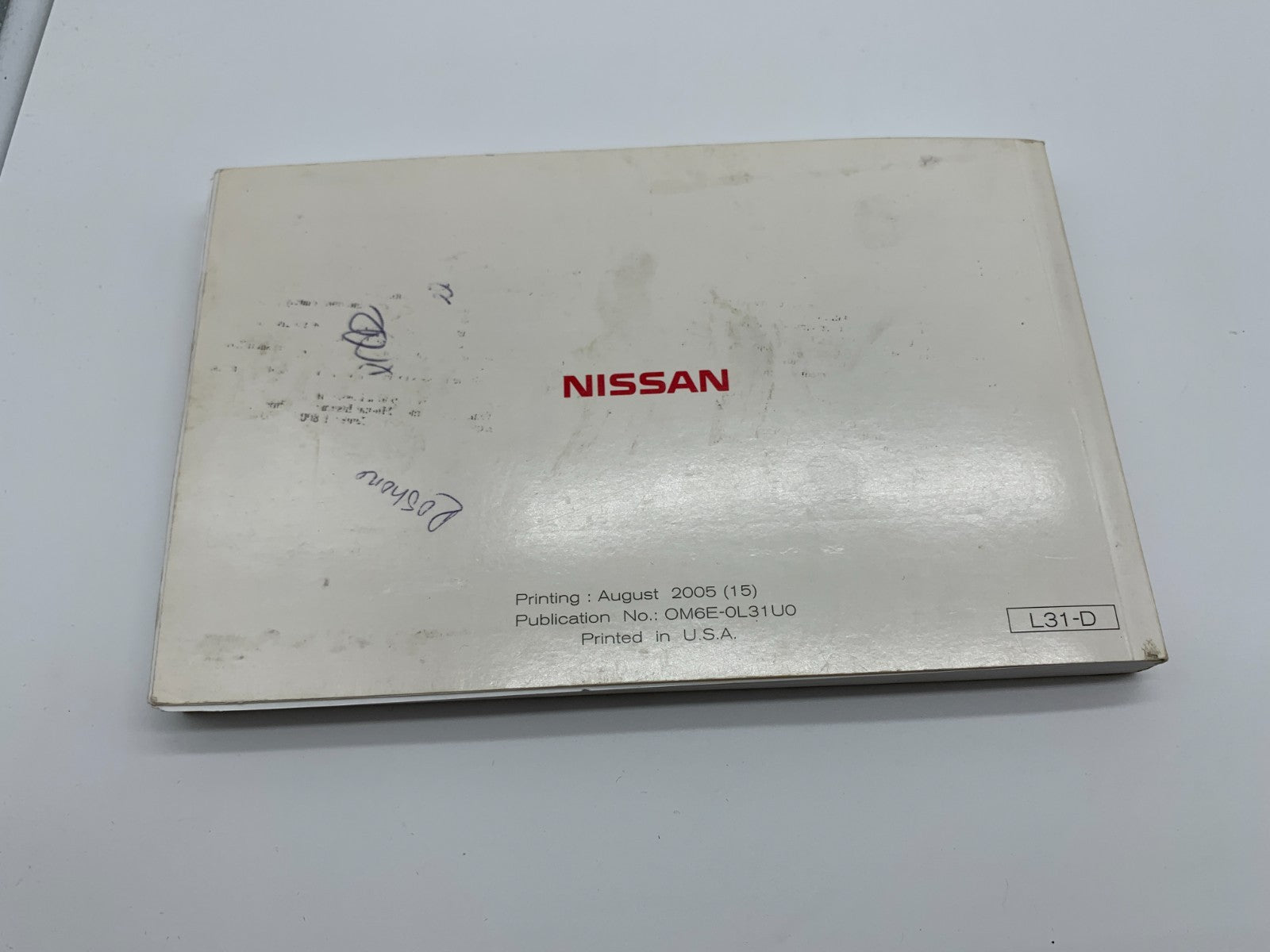 2006 Nissan Altima Owners Manual Set OEM A04B31007
