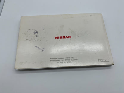 2006 Nissan Altima Owners Manual Set OEM A04B31007