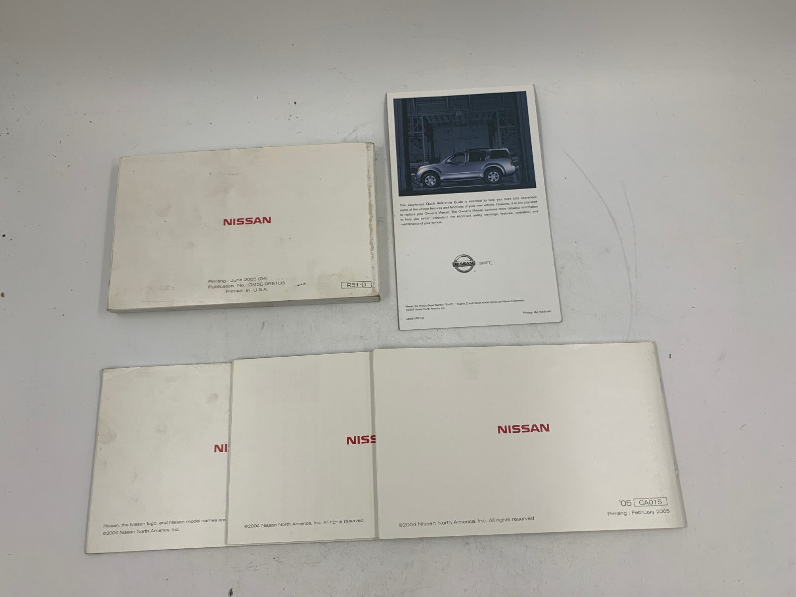 2005 Nissan Pathfinder Owners Manual Set OEM C01B26012