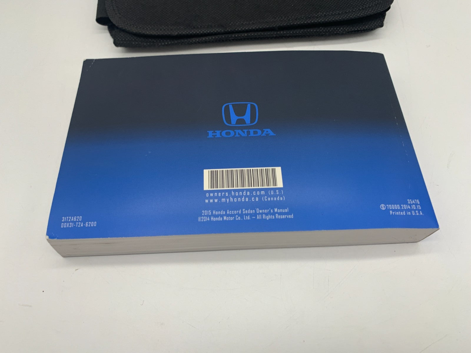 2015 Honda Accord Sedan Owners Manual Set with Case OEM A01B24024
