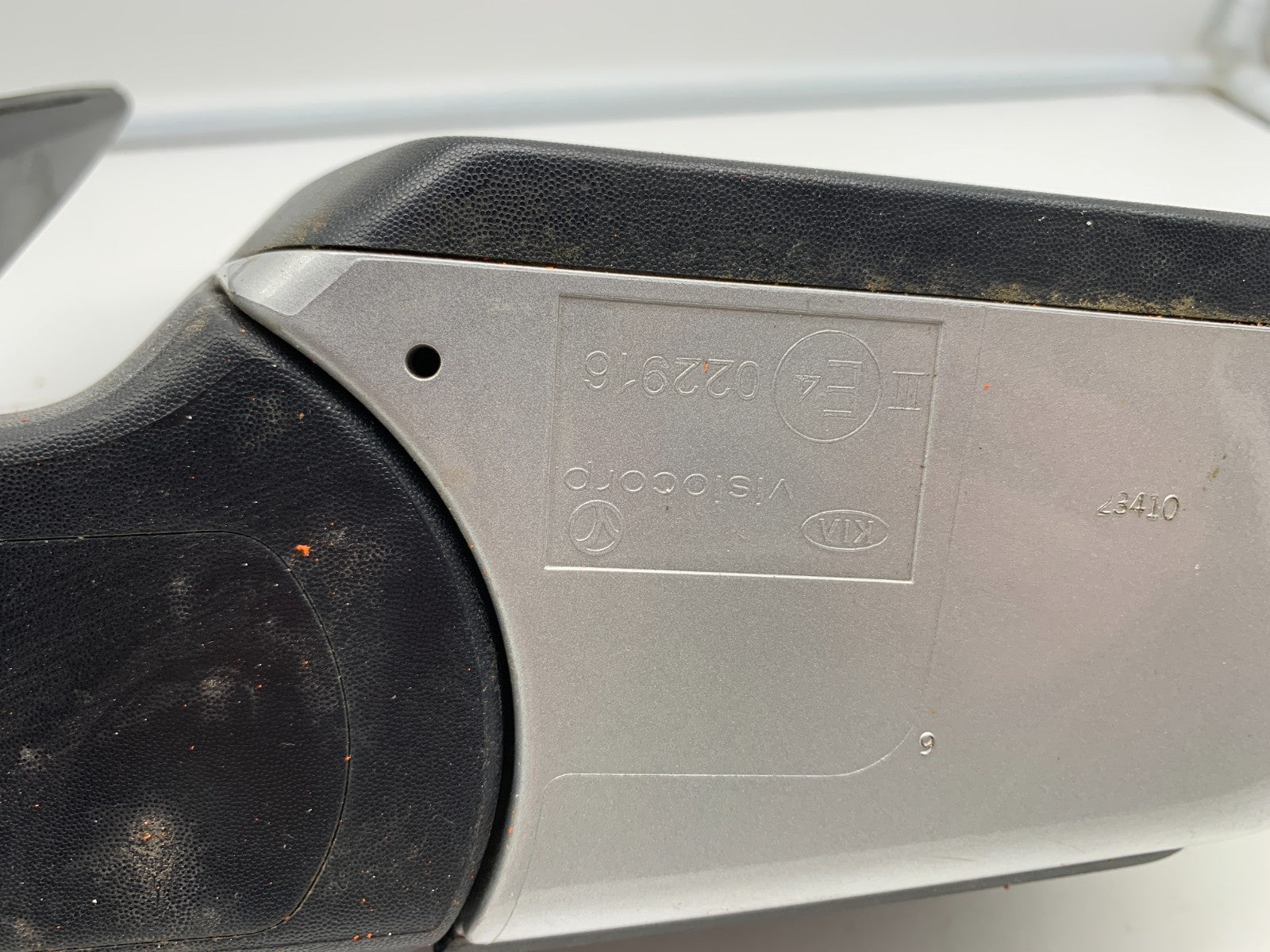 2010-2013 Kia Soul Passenger Side View Manual Door Mirror Silver OEM C03B57006