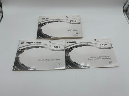 2017 GMC Acadia Owners Manual Set OEM C03B49011