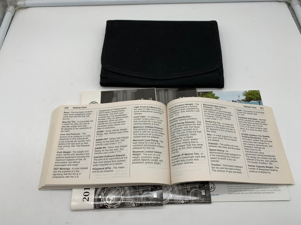 2016 Buick Lacrosse Owners Manual Set with Case OEM