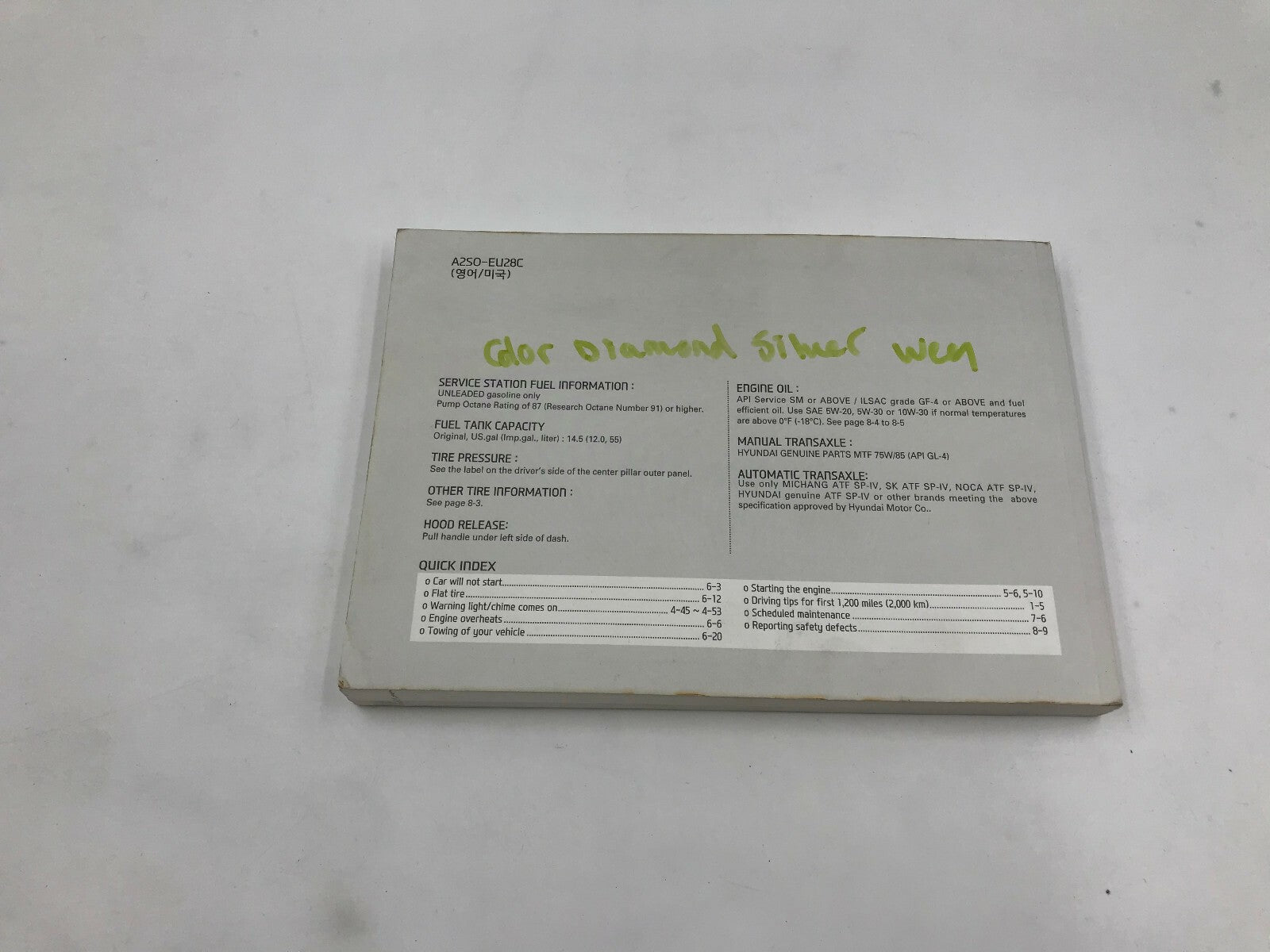 2013 Hyundai Tucson Owners Manual Set with Case OEM D01B29088